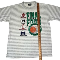 Vintage Print A-Shirt 1992 NCAA Final Four Win Cities Striped T-Shirt Size XL