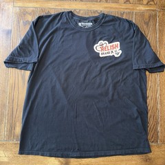 Relish Brand Men’s Black No Ketchup Ever Hotdog Cowgirl T Shirt Chicago 3XL READ