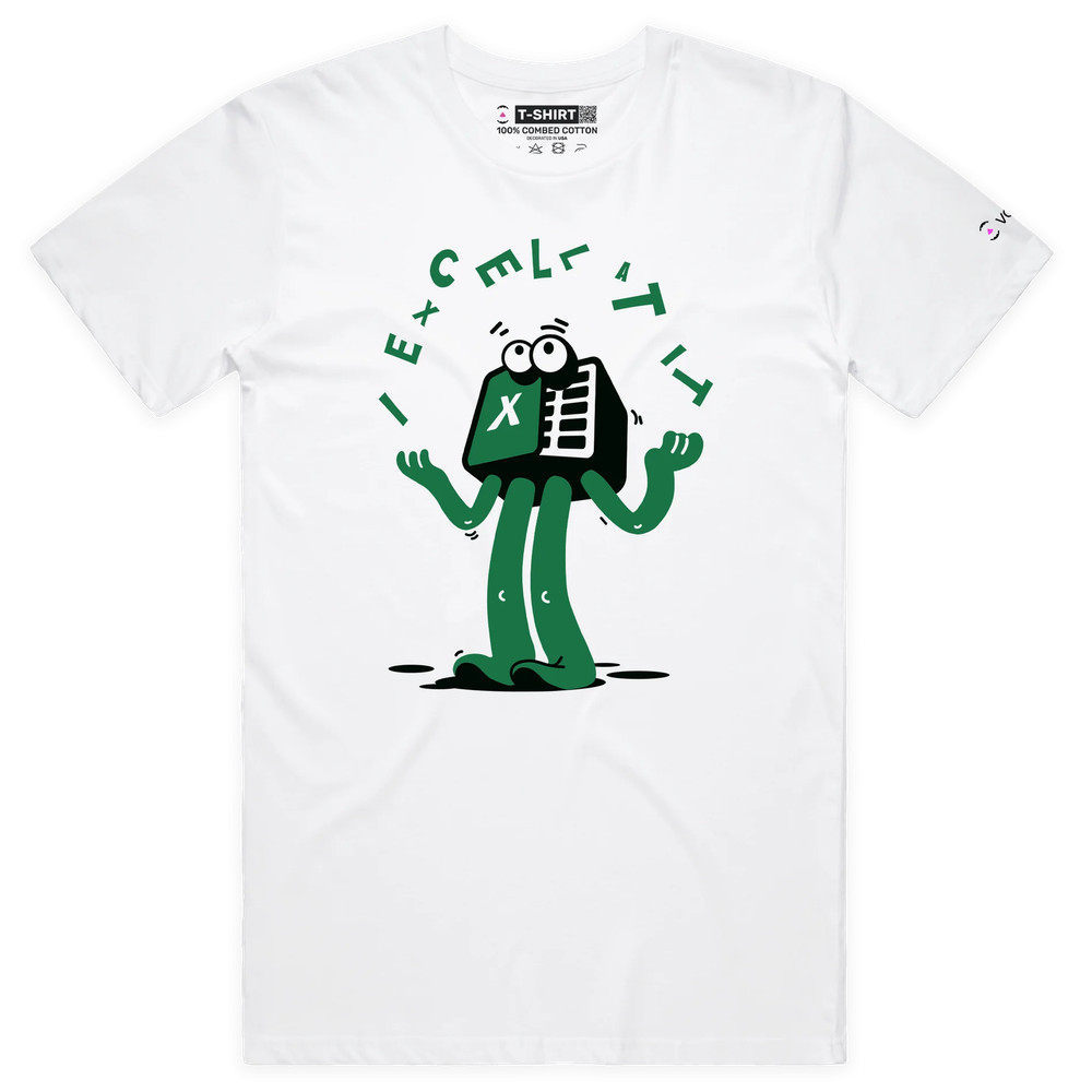 VOICEART Excel Spreadsheet Funny T-Shirt with Premium Quality Graphic Design