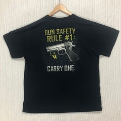 Buck Wear Gun Safety Rule #1 Carry One 2nd Amendment Graphic T-Shirt Size XL
