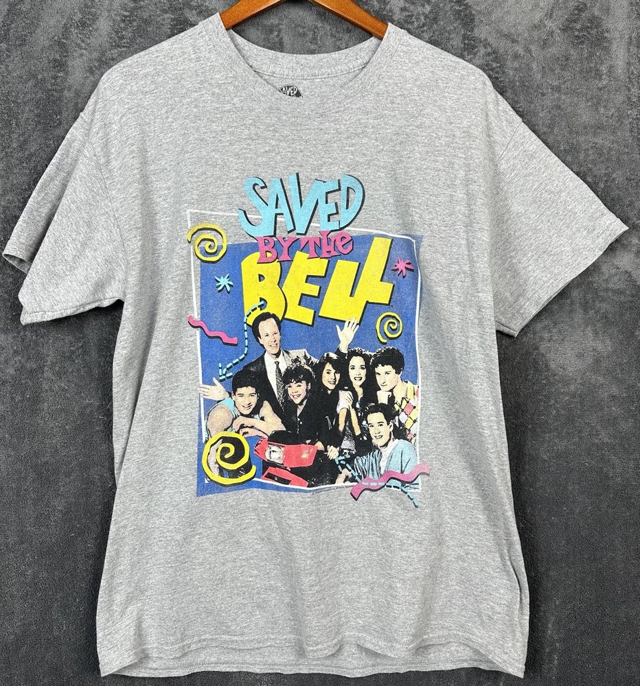 Saved By The Bell T Shirt *Men’s L* Gray Graphic 80’s/90s Retro Tee GenX