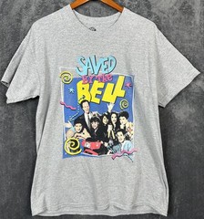 Saved By The Bell T Shirt *Men’s L* Gray Graphic 80’s/90s Retro Tee GenX