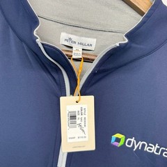 Peter Millar Quarter Zip Mens XL Blue Crown Sport Pullover Golf Company Logo NEW