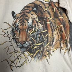 Vintage Siberian Tiger Mens Shirt Single Stitch Graphic Nature Art Hiker 90s