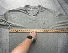 Carhartt Relaxed Fit Henley Mens Large Vtg Pocket Gray