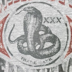 Lucky Brand Mens T Shirt Size S Gray Slim Fit Snake Bite Print Poly Cotton Rayon
