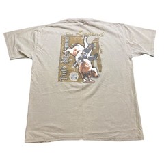 Vintage Panhandle Slim Tuff Hedeman Bull Riding T-Shirt XL Tan Rough Stock Tee