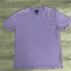 Vintage 90’s Polo Ralph Lauren T Shirt Sz S Single Stitch Lt.Purple /Orange Pony