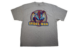 Marvel Spider-Man Mens Big & Tall Flying Spiderman Gray Shirt New LT-6XL