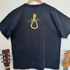 Vintage 2004 Johnny Cash T-Shirt Zion Faded Black Boxy Fit XL Man in Black Tee