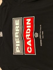 PIERRE CARDIN Men’s T-Shirt | Active-Fit | Black Graphic Logo Tee | Size M