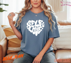 Unisex Self Love Retro Heart T shirt Men T shirt Women valanity Romantic