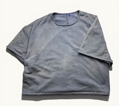 Men’s YZY Gap Yoke Faded Shirt 3XL Cotton Stone Grey Oversized