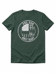 Pro-Gun Anti-Idiot T-Shirt | 2nd Amendment Vertical Rifle Flag 2A