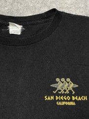San Diego Beach California Black Surf Board Shirt Shaka 2XL Cotton 2 Sided