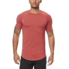 Solid Color Slim Fit Short Sleeve Tee Tops Gym Fitness Bodybuilding Workout Musc