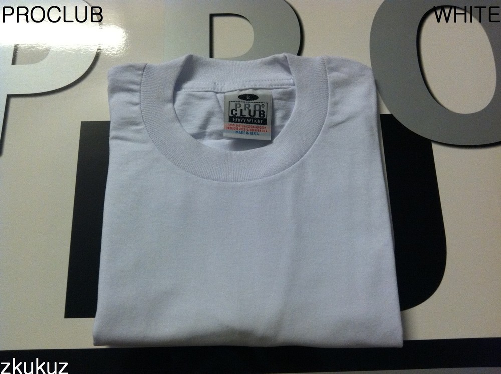 12 NEW PROCLUB HEAVY WEIGHT T-SHIRT WHITE PLAIN PRO CLUB BLANK XLT TALL 12PC