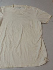 CityLab Stretch Slim Fit T-Shirt, Crew Neck, Off White Yellow XL Combed Cotton