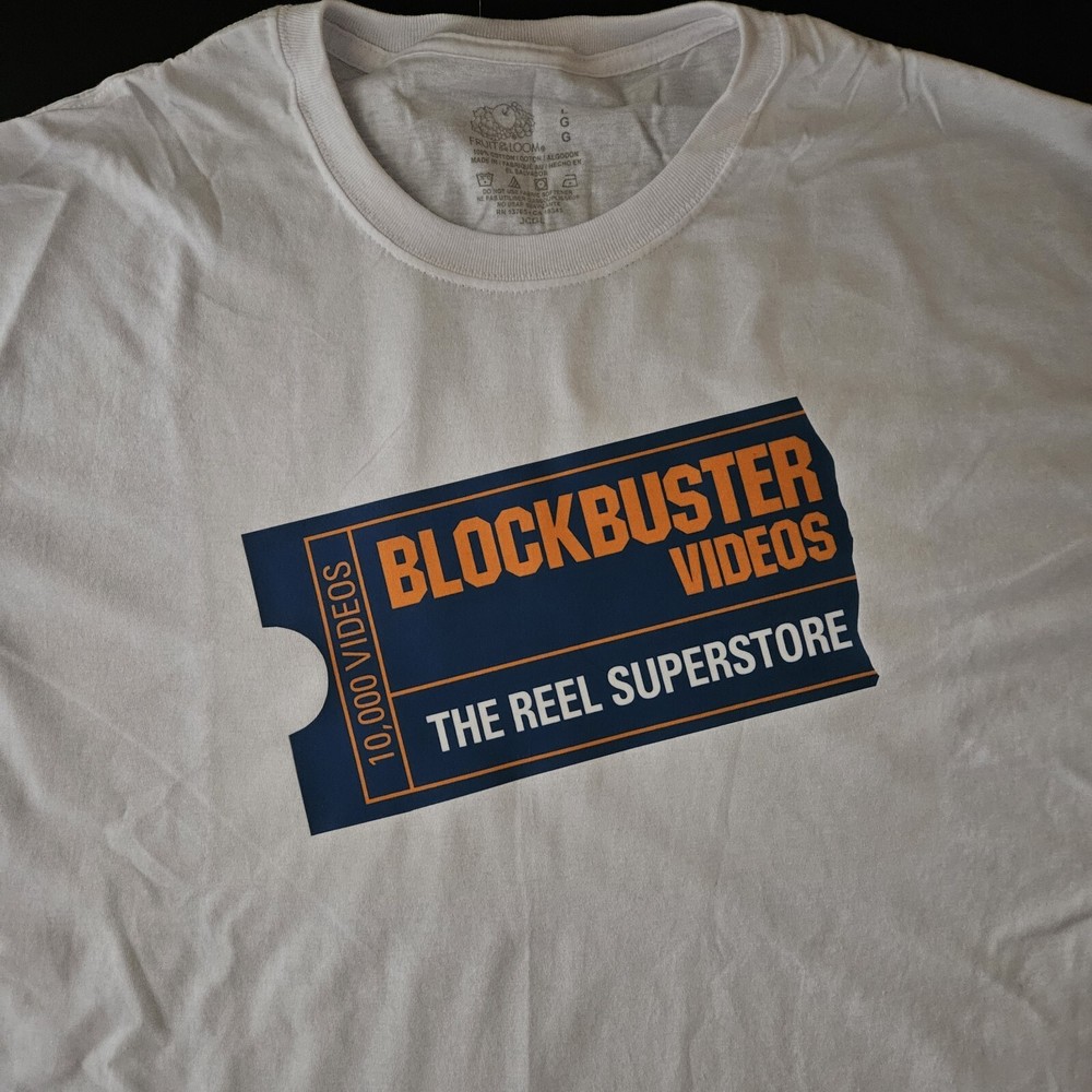FREE SAME DAY SHIPPING Brand New BLOCKBUSTER 1985 Logo Shirt LARGE