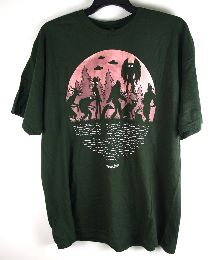 Various Cryptids Shirt Green Size 2XL
