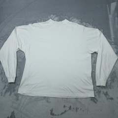 Vintage Fruit of the Loom Shirt Men XL White Mock Neck Long Sleeve USA 90s Thras
