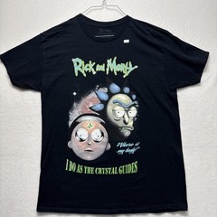 Rick And Morty Do As The Crystal Guide Size Large Black Shirt