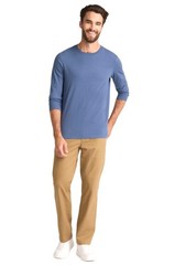 Mens Cotton Crewneck Long Sleeve T-Shirt Size XL, 2XL, 3XL, 2XLT, 3XLT Pullover