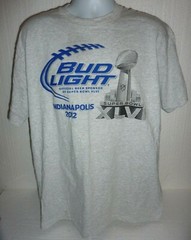 BUD LIGHT BEER Sponsor NFL Super Bowl Budweiser 2012 Patriots vs Giants C-36