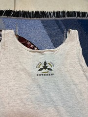Vintage Firehouse Gym Shirt Tank Top Gray Distress Mens XL 90s Powerhouse Parody