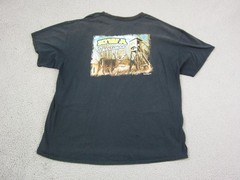 Vintage Iowa Sportsman Shirt 2XL XXL Black Deer Hunting Graphic Outdoors Classic