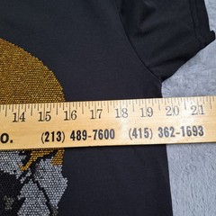 Heads Or Tails T-Shirt Size M Black Rhinestone Studded Skull Goth Grunge Bling