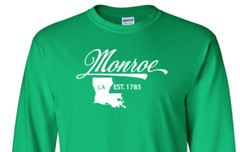 Monroe Louisiana T-Shirt Long Sleeve Graphic tee