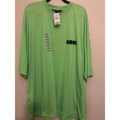 COOL Creative End Racism Graphic T-Shirt Mens XXL Bright Green NWT Oversized Tee