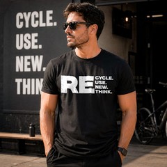 RE Cycle Use New Think T Shirt Eco Friendly Environmental Activism Earth Day Tee