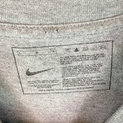 Nike Mens Shirt Large Gray Swoosh Logo Athletic Tee Adult Ink Spellout Check