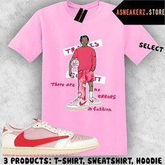 Tee Shirt Matching Travis Scott AJ 1 Low Tropical Pink Match Sneaker No Errors