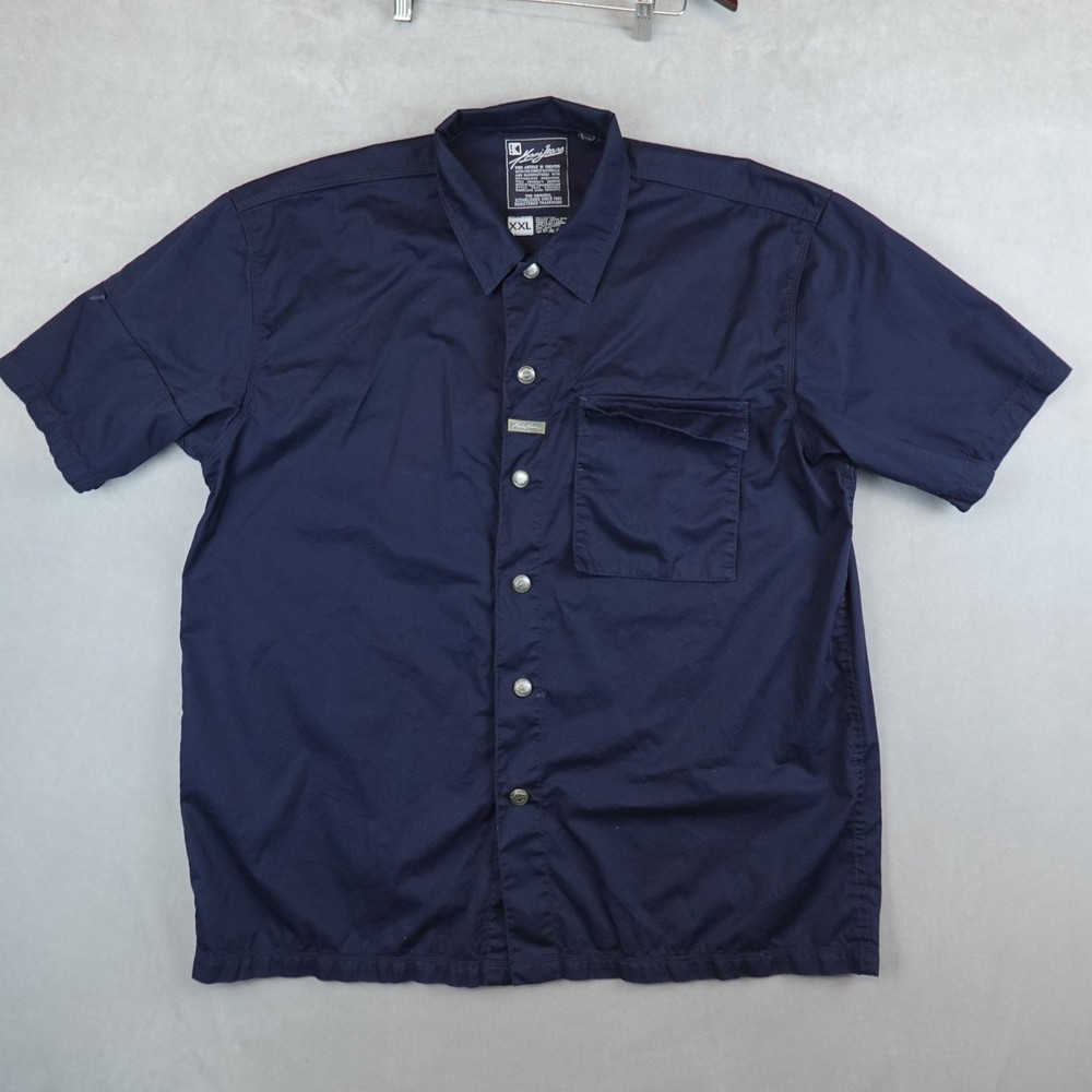 Vintage Karl Kani Jeans Shirt Navy Size XXL 90s Hip Hop Oversized