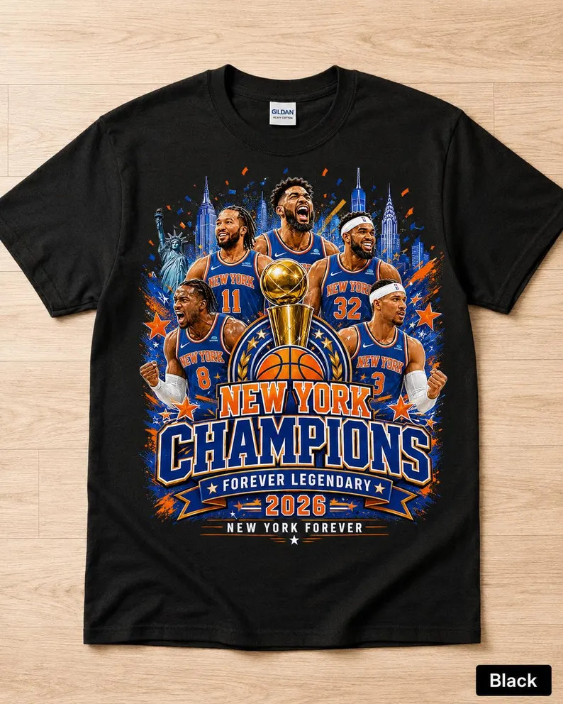 Blue Orange Victory Shirt NYC Basketball Championship Graphic