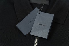 Prada Men’s black round-neck short-sleeved shirt size XXL