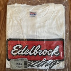Edelbrock Racing T-Shirt Size 2XL 50-52 White Y2K Tee New & Factory Sealed