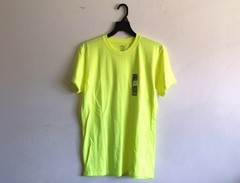 Athletic Works Loose Fit No Pocket Cotton Tee Men Sz S (34-36) NWT Acid Yellow