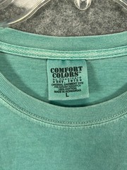 Comfort Collection T Shirt Adult L Green Starfish Bowtie Crew Tee Cotton Mens