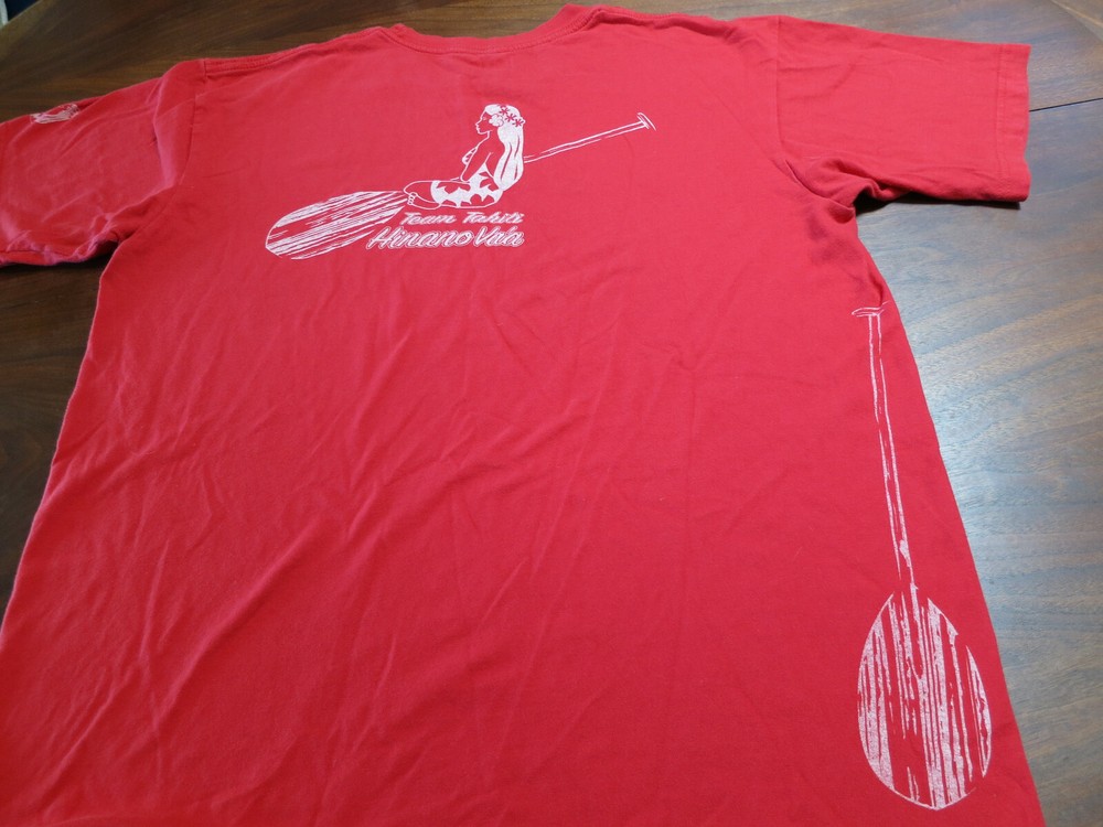 Rare Hinano Tahiti Island Girl Team Tahiti Shirt L