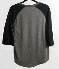 Nike Air Jordan 3/4 Raglan Sleeve Shirt Black Gray Jumpman Classic Sz M Sport EC