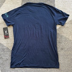 SPYDER MEN’S ASL426NV NAVY FITTED LOUNGE WEAR T-SHIRT, SIZE MEDIUM NWT