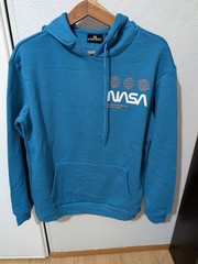 NASA Men’s Hoodie Pullover Athletic Long Sleeves Sweatshirts M Blue NWOT