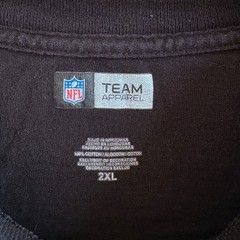NFL Team Apparel New York Jets Graphic T-Shirt Mens 2XL Black Cotton Tee Y2K