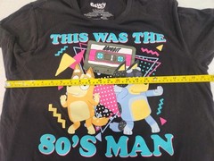 Bluey Bandit & Chilli Heeler “This Was The 80’s Man” T-Shirt Adult Size L USED