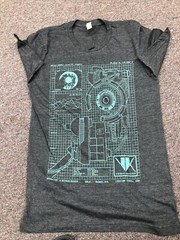 Bella + Canvas Unisex T Shirt Small Jersey Tee Shirt Blade Runner Gray