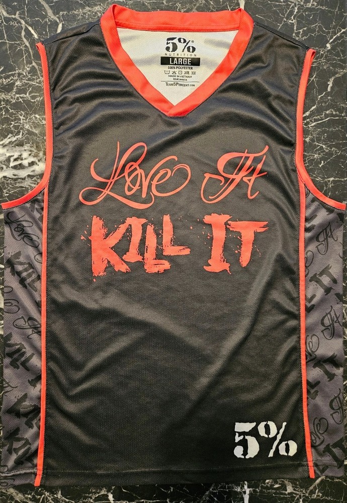 Rich Piana y2k Gym Bodybuilding Workout Fitness gym Jersey Polyester Large New